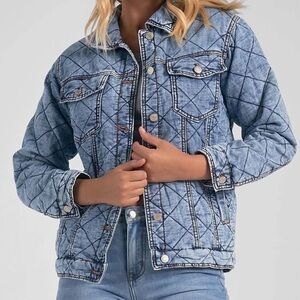 BlankNYC Quilted Jean Jacket In Blue